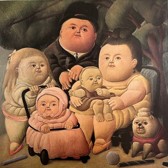 Pinzon Family, Fernando Botero, Portrait, Naive Art, Book Page ~ 250727-WH 190 A - Picture 1 of 2
